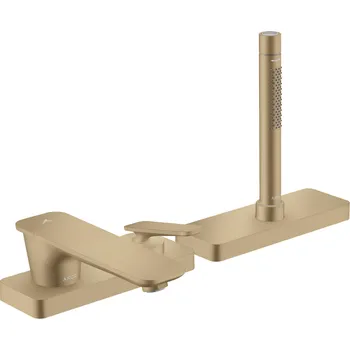 Vodovodní baterie Axor Citterio C - Tříotvorová baterie na okraj vany, sBox, kartáčovaný chrom 49430140