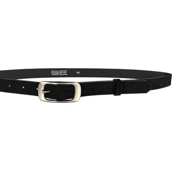 Opasek PENNY BELTS Kožený opasek 17363 černý semišový - 75 cm