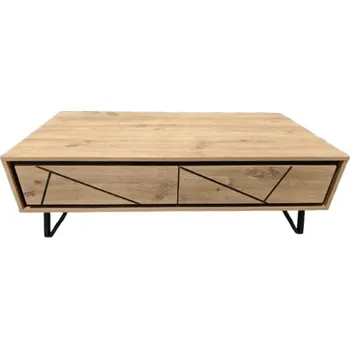 Konferenční stolek Hnědý konferenční stolek Delgado 60 x 38 x 120 MDF, kov