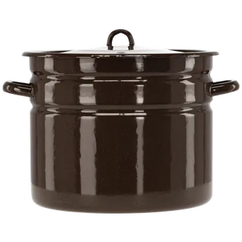Hrnec Smaltovaný hrnec rovný 20 l 32 CM HNĚDÝ Z/P *3592