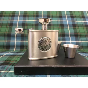 Placatka Charles Buyers Dárková sada (lahvička a panáky) - keltská Celtic knot