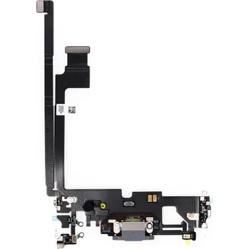 Nabíjecí a audio flex konektor pro iPhone 12 Pro Max - černý