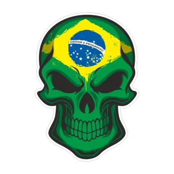 Polep vozidla Barevná lebka 018 vlajka Brazílie (7 x 10) SAMOLEPKA NA AUTO, NÁLEPKA, FÓLIE, POLEP, TUNING, VLASTNÍ TEXT, TISK, AUTOSAMOLEPKY.cz, POLEPY, OBRÁZEK, LOGO, 3D STICKERS