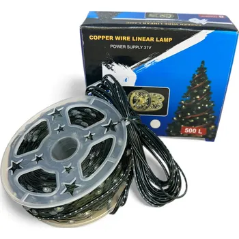 Vánoční dekorace Venkovní vánoční mikro LED řetěz se záblesky 100 m (1000 LED) Vánoční osvětlení: Modrá/studená bílá