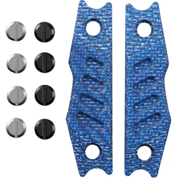 lovecký nůž Petrified Fish PFE18 Modrá karbonová rukojeť