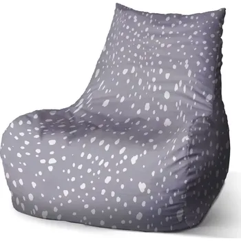 Sedací pytel Sablio Sedací vak Bean Bílé flíčky na fialové: 100 x 90 x 45 cm
