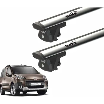 Příčník na automobil Střešní nosič HAKR pro PEUGEOT PARTNER s podélníky - Wing Profile