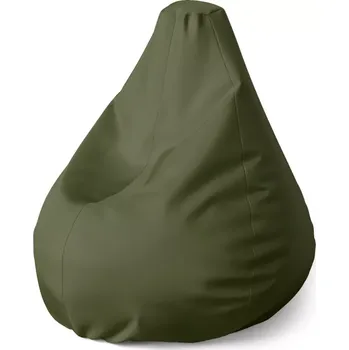 Sedací pytel Sablio Sedací vak Pear Olivově zelená: 140 x 100 x 25 cm
