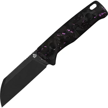 kapesní nůž QSP Knife Baby Penguin 14C28N, black stonewash, Purple shredded CF QS130BP-E2