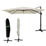 ZAHRADNÍ SLUNEČNÍK 'MINI ROMA' 2,5 x 2,5 M BÉŽOVÝ S POKRÝVKOU