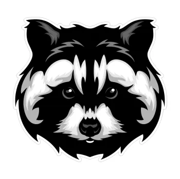 Samolepicí dekorace na vozidlo Barevný mýval 001 (10 x 9,5) SAMOLEPKA NA AUTO, NÁLEPKA, FÓLIE, POLEP, TUNING, VLASTNÍ TEXT, TISK, AUTOSAMOLEPKY.cz, POLEPY, OBRÁZEK, LOGO, 3D STICKERS