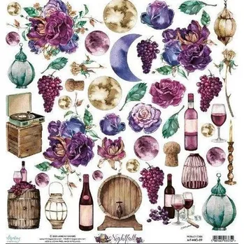 Umělecký papír Designový papír Nightfall, 30x30 cm, 240g/m2