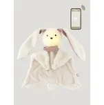 MyHummy DOUDOU BUNNY 7v1 s lampičkou a aplikací - šumící medvídek králíček - plyšový usínáček mazlíček vydávající bílý šum