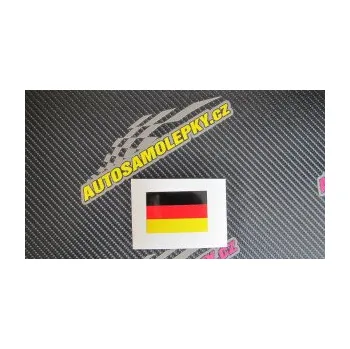 Samolepicí dekorace na vozidlo Vlajka Německo (10 x 6,7) SAMOLEPKA NA AUTO, NÁLEPKA, FÓLIE, POLEP, TUNING, VLASTNÍ TEXT, TISK, AUTOSAMOLEPKY.cz, POLEPY, OBRÁZEK, LOGO, 3D STICKERS
