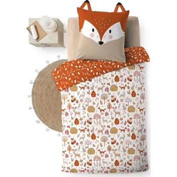 Povlečení Douceur d'intérieur Dětská postelová souprava 140 x 200 cm, vzor s liškou