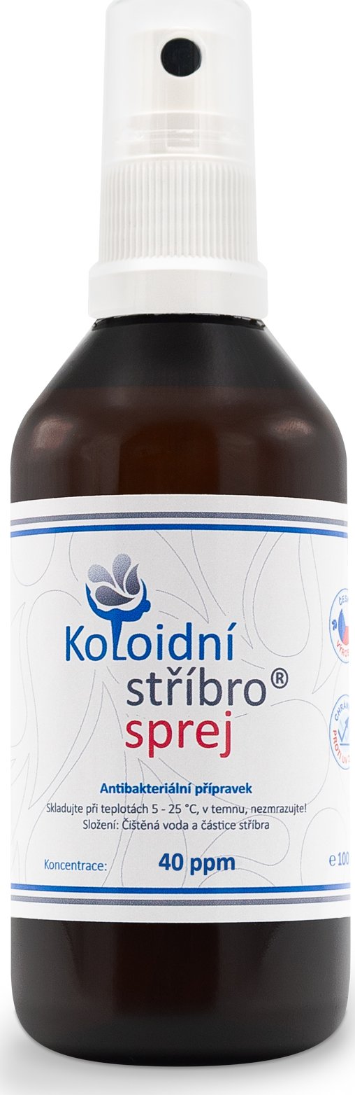 Koloidní stříbro 100 ml sprej Koncentrace: 40 ppm