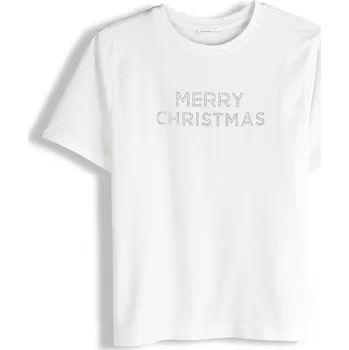 Dámské tričko GATE Bavlněné tričko s vánoční aplikací 34 625-1199/10