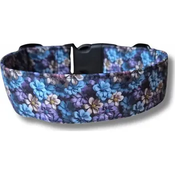 Obojek pro psa Softshellový obojek pro psa - BAREVNÉ KVĚTY 3D, XL, 3 cm