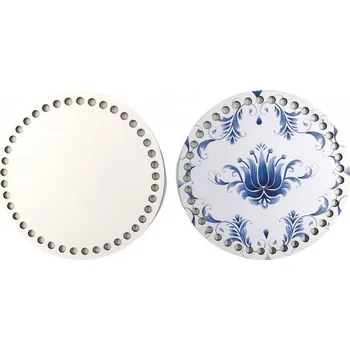 Dno a víko na košík Ø20 cm, Modrý nádech