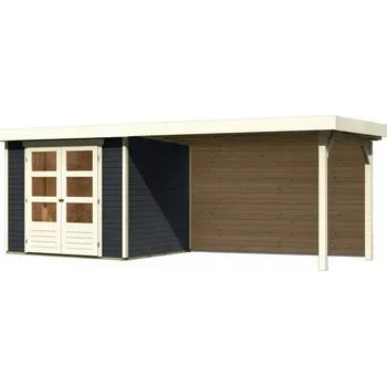 Zahradní domek Dřevěný zahradní domek ASKOLA 3 s přístavkem 280 Lanitplast