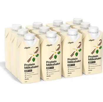 Proteinový nápoj Vilgain Protein Milkshake – 12x&nbsp;vanilka 330&nbsp;ml