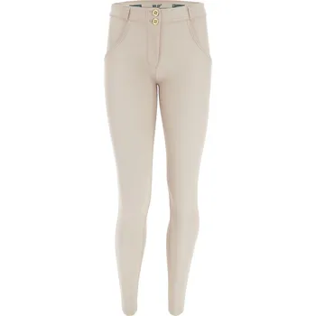 Dámské kalhoty Freddy kalhoty WR.UP koženkové v krémové barvě, normální pas, superskinny střih, eco-friendly materiál Vybraná velikost: M