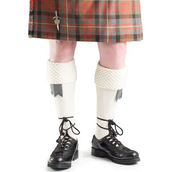 Pánské ponožky St. Kilda Podkolenky Piper - různé barvy! Barva: Bílá – krémová, Velikost: S