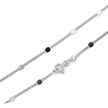 Řetízek Leru Zlatý řetízek z bílého zlata s destičkou Délka řetízku: 50cm(váha 3,30g)