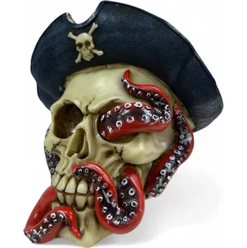 Lucerna Halloweenská dekorace - Lebka (Pirát)