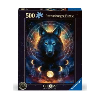 Puzzle Ravensburger Puzzle 12000442 - Leuchtender Wolf - 500 Teile Puzzle für Erwachsene und Kinder ab 10 Jahren, Leuchtpuzzle mit Wolf-Motiv, Leuchtet im Du (Hra)