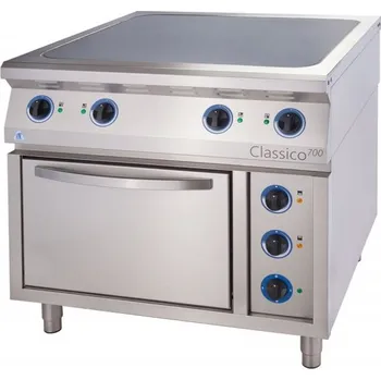 Vařič ALBA E-C-TG RHB-4/700 Sklokeramický sporák – 4 plotýnky D – s dvířky