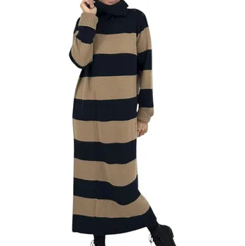 Dámské šaty MAX MARA Brown Striped Dress