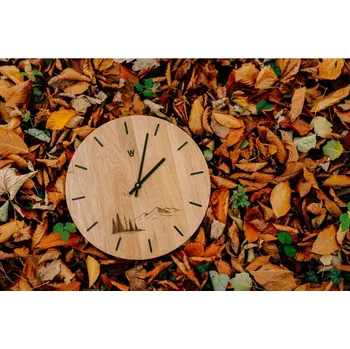 Hodiny Wooded Limitováná edice - nástěnné hodiny Šumava z masivu DUB