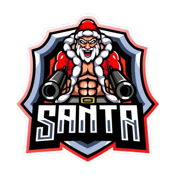Samolepící dekorace SAMOLEPKA Barený santa 003 mafián s pistolemi (4,9 x 5) NA AUTO, NÁLEPKA, FÓLIE, POLEP, TUNING, VLASTNÍ TEXT, TISK, AUTOSAMOLEPKY.cz, POLEPY, OBRÁZEK, LOGO, SAMOLEPKY