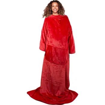 Televizní deka s rukávy 140 x 200 cm Barva: Červená