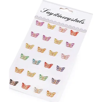 Dětské navlékací korálky Samolepicí motýlci na lepicím proužku