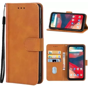 Pouzdro na mobilní telefon TT-TopTechnology Kožené pouzdro Umidigi Bison GT2 5G hnědé, brown, model knížka, materiál syntetická kůže