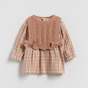 Reserved - Šaty s vestou - kávová - 516GT-84X - 516GT-84X-68