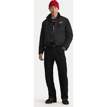 Pánská větrovka Polo Ralph Lauren Jeansová bunda 710956616001 Černá Regular Fit M