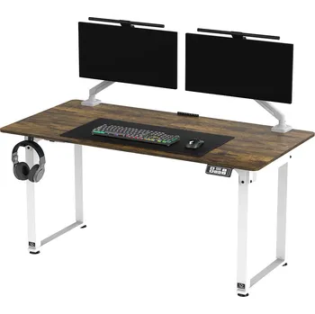 Psací stůl ULTRADESK UPLIFT Pracovní stůl 160x75 cm, 72-118 cm, bílá-hnědá