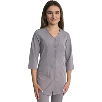 Zdravotnický oděv Zdravotnický / kosmetický blejzr CASUAL PREMIUM s 3/4 rukávy tmavě šedý (40)