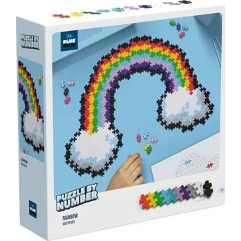 Puzzle Plus-Plus Skládej podle čísel Duha 500 dílků