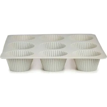 Obracečka Kinvara Silikonová forma na muffiny, na 9 kusů, světle šedá