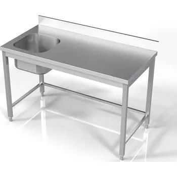 Nerezový dřez Dřezový stůl CS700 1400 otevřená základna levý