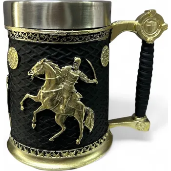 Sklenice Pivní korbel - Rytíř na koni (500 ml)