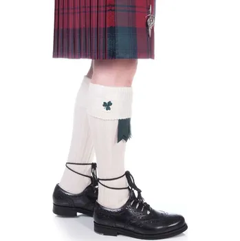 St. Kilda Podkolenky s výšivkou – trojlístek Barva: Bílá – krémová, Velikost: M