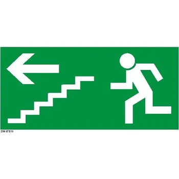 Únikové schodiště vlevo dolů-plastová tabulka