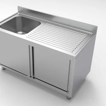 Nerezový dřez CS700 Dřezový stůl dveře levé 1400