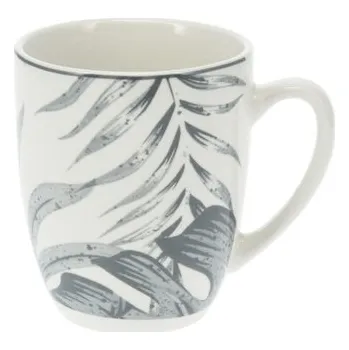 Porcelánový hrnek Leaf 350 ml šedý
