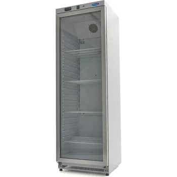 Chladnička – 400 l – bílá – se skleněnými dveřmi